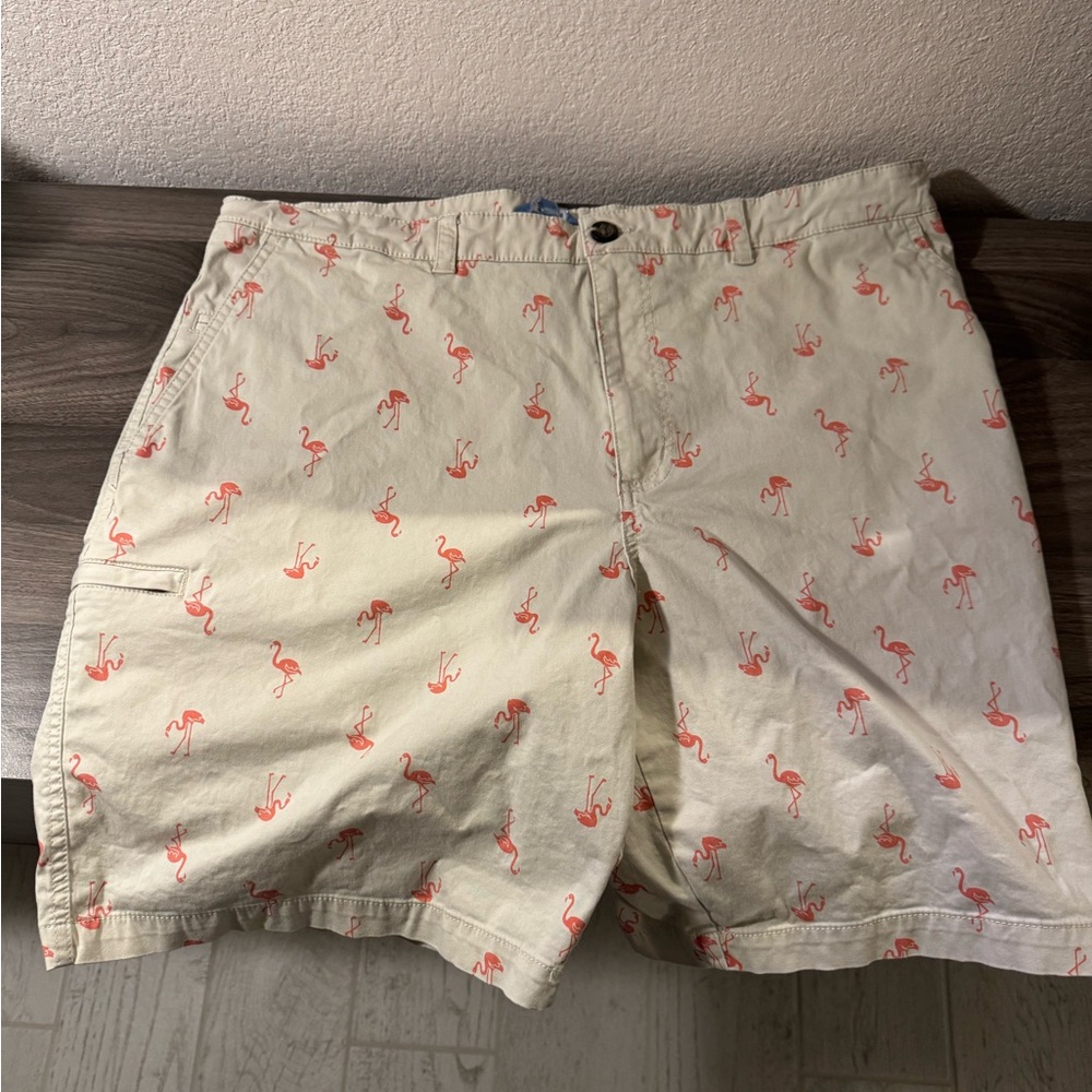 Flamingo Print Men’s Shorts, size 38